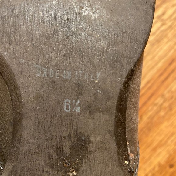 1937 Footwear Italy Women's Sz 6.5 Brown/Gra Leather Riding Tall Boots - Picture 9 of 11